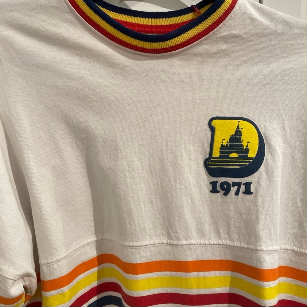 Disney White Shirt with Red, Yellow, and Blue Trim Spirit Jersey - Picture 4 of 6